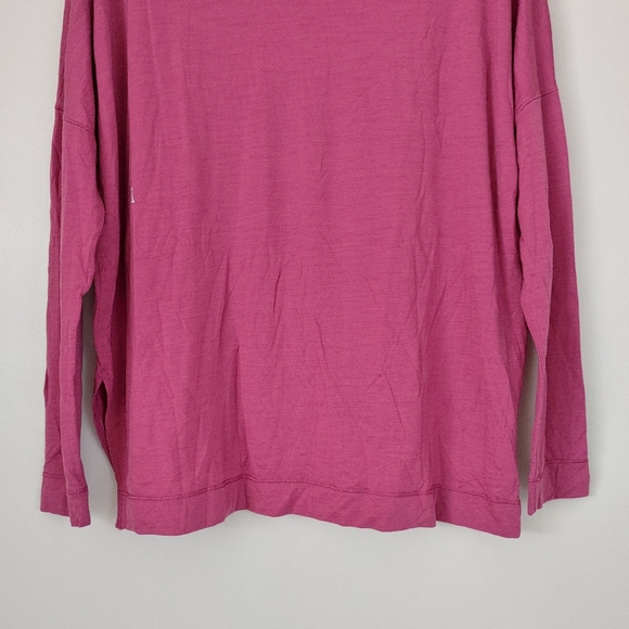 Kit and Ace Merino Turtleneck Long Sleeve Tee Knit Top Pocket Size Small Pink - Picture 11 of 16
